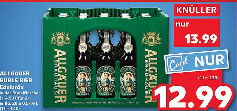 ALLGÄUER BÜBLE BIER Edelbräu in der Bügelflasche