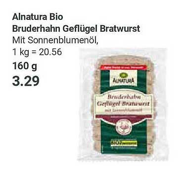 Alnatura Bio Bruderhahn Geflügel Bratwurst