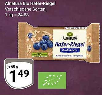Alnatura Bio Hafer-Riegel - Verschiedene Sorten