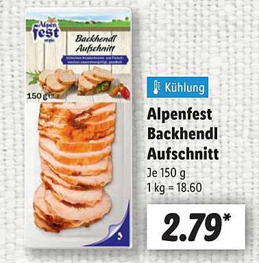 Alpenfest Backhendl Aufschnitt