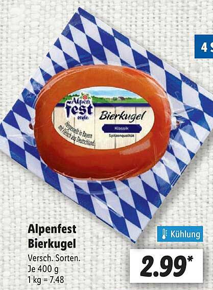 Alpenfest Bierkugel 400 g