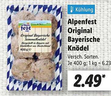Alpenfest Original Bayerische Semmelknödel 400 g