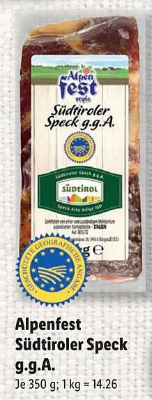 Alpenfest Südtiroler Speck g.g.A.