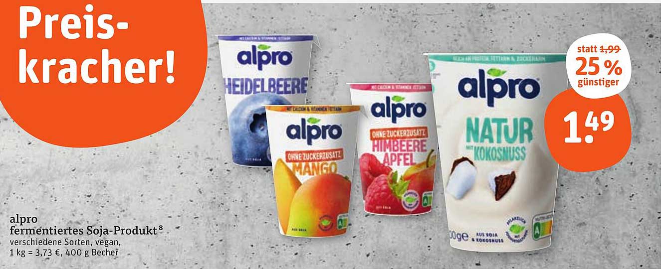 Alpro fermentiertes Soja-Produkt - Verschiedene Sorten