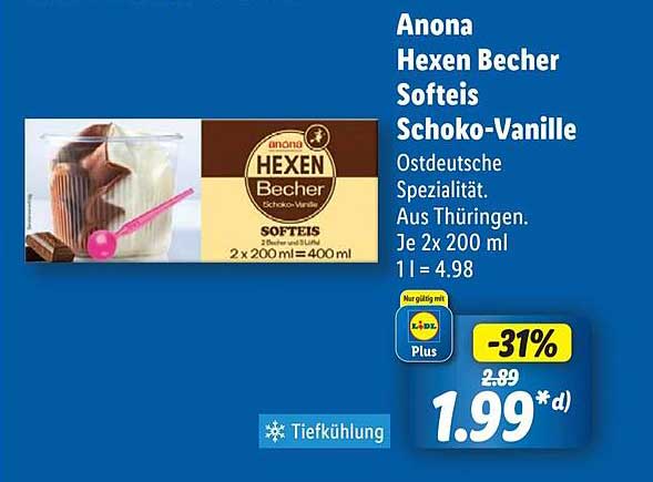 Anona Hexen Becher Softeis Schoko-Vanille