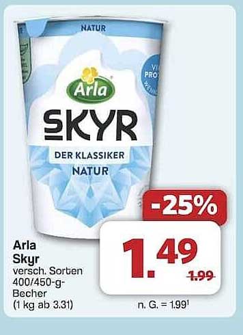 Arla Skyr Natur 400/450-g Becher