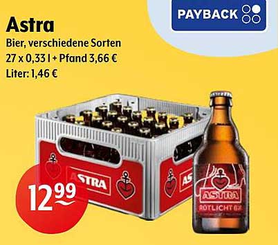 Astra Bier - 27 x 0,33 l + Pfand