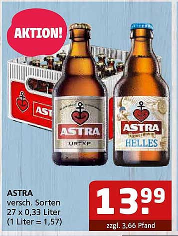 ASTRA Bier 27 x 0,33 Liter - Verschiedene Sorten