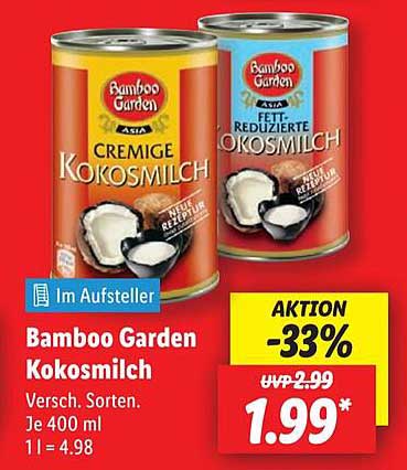 Bamboo Garden Kokosmilch - Cremige & Fettreduzierte Sorten
