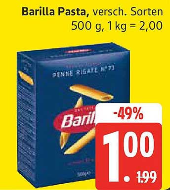 Barilla Pasta, verschiedene Sorten 500 g