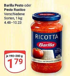 Barilla Pesto oder Pesto Rustico – Verschiedene Sorten, 1 kg