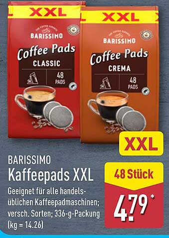 BARISSIMO Kaffeepads XXL, 48 Stück
