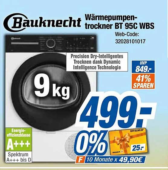 Bauknecht Wärmepumpentrockner BT 95C WBS