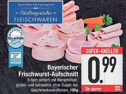 Bayerischer Frischwurst-Aufschnitt, 100g