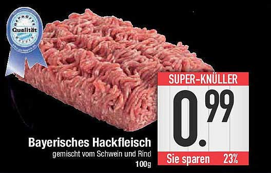 Bayerisches Hackfleisch gemischt vom Schwein und Rind