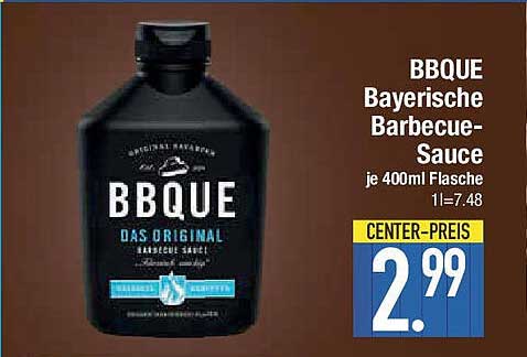 BBQUE Bayerische Barbecue-Sauce 400ml Flasche