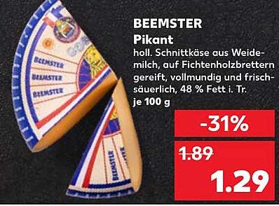 BEEMSTER Pikant Schnittkäse – Leckerer Genuss für jeden Anlass!