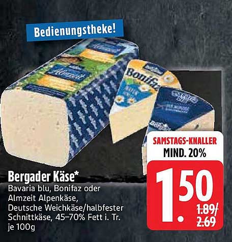 Bergader Käse – Bavaria blu, Bonifaz oder Almhäut Alpenkäse