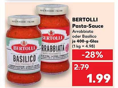 BERTOLLI Pasta-Sauce Arrabbiata oder Basilico je 400-g-Glas