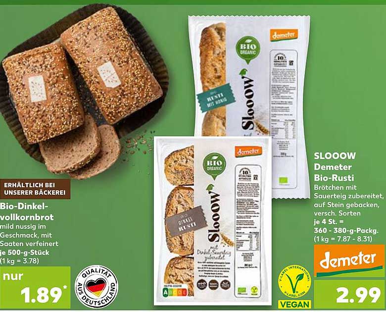 Bio-Dinkelvollkornbrot - mild nussig im Geschmack, mit Samen verfeinert, 500-g-Stück