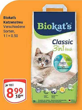 Biokat's Katzenstreu 3in1 fresh - Verschiedene Sorten
