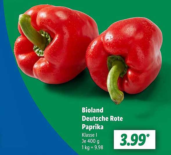 Bioland Deutsche Rote Paprika