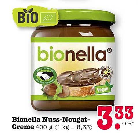 Bionella Nuss-Nougat-Creme 400 g
