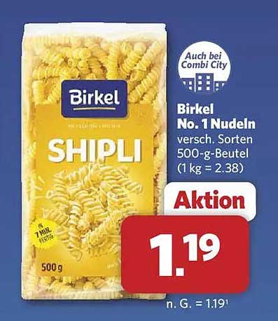Birkel No. 1 Nudeln SHIPLI 500 g - Aktion!