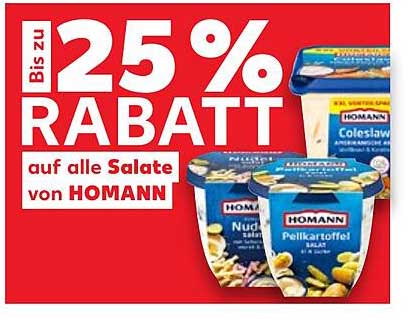Bis zu 25 % Rabatt auf alle Salate von HOMANN