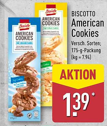 BISCOTTO American Cookies – Verschiedene Sorten; 175-g-Packung