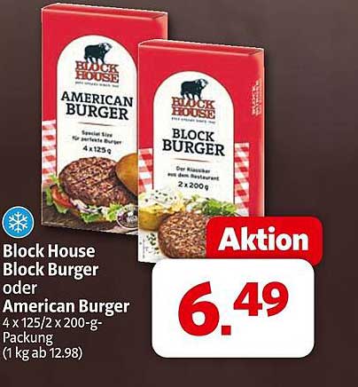 Block House Block Burger oder American Burger – 6,49 €