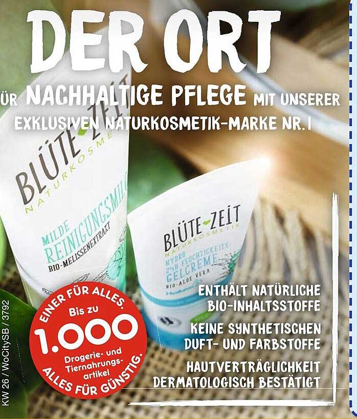 BLÜTE-ZEIT Milde Reinigungsmilch und Gelcreme