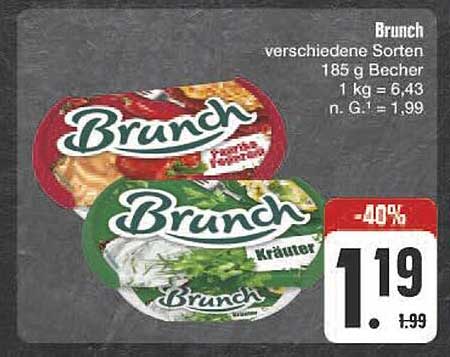 Brunch Aufstrich verschiedene Sorten 185 g Becher