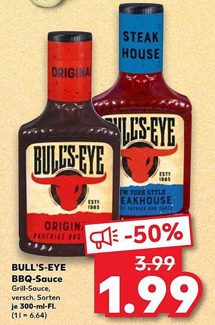 BULL'S-EYE BBQ-Sauce 300 ml, verschiedene Sorten