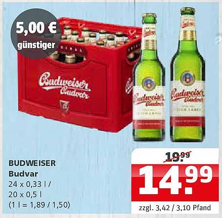 Bundesweit im Angebot: Budweiser Budvar - Das erfrischende Lagerbier