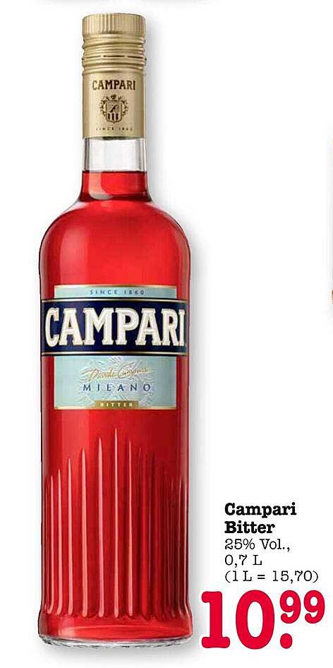Campari Bitter 0,7 L für 10,99 €