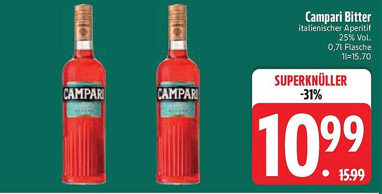 Campari Bitter - italienischer Aperitif 0,7l