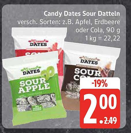 Candy Dates Sour Datteln - diverse Sorten