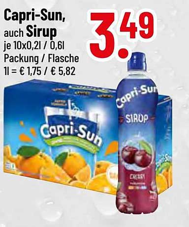 Capri-Sun, auch Sirup - von 10 x 0,2 l / 0,6 l Packung / Flasche
