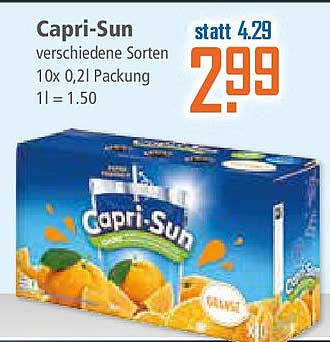 Capri-Sun verschiedene Sorten 10x 0,2l Packung