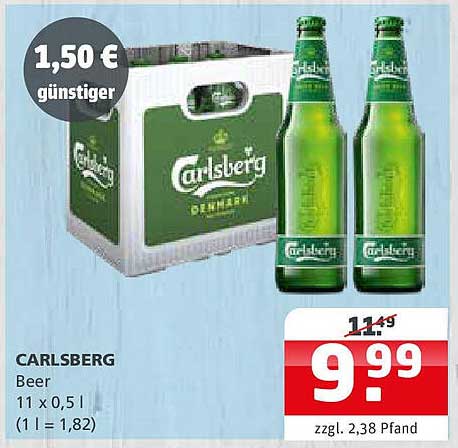 CARLSBERG Bier 11 x 0,5 l
