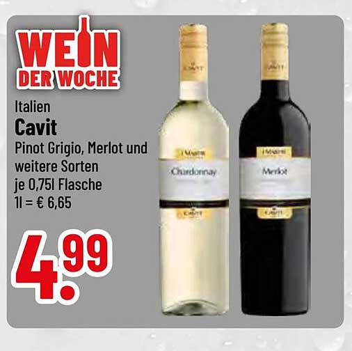 Cavit Wein der Woche – Pinot Grigio, Merlot und weitere Sorten