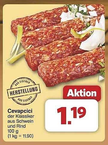 Cevapcici der Klassiker aus Schwein und Rind 100 g