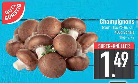 Champignons braun, aus Polen, Klasse I 400g