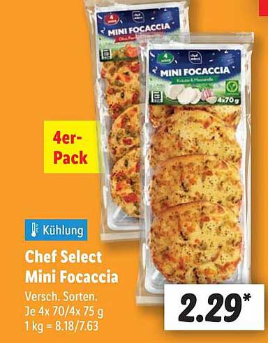 Chef Select Mini Focaccia 4er-Pack