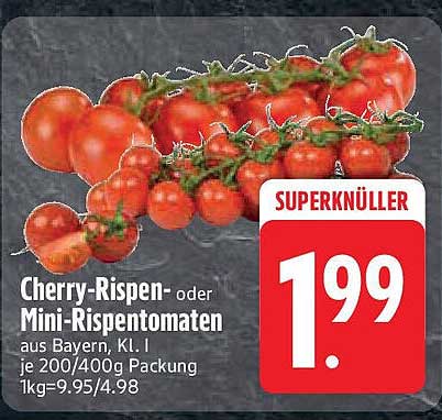 Cherry-Rispen- oder Mini-RispenTomaten aus Bayern, Kl. I