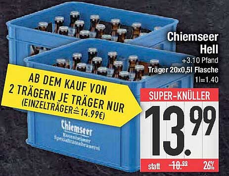 Chiemseer Hell – 20x0,5L Träger