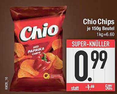 Chio Chips je 150g Beutel - Paprika
