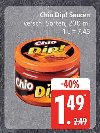 Chio Dip! Saucen, versch. Sorten, 200 ml