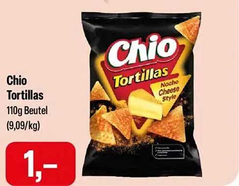 Chio Tortillas 110g Beutel - Nacho Cheese Style